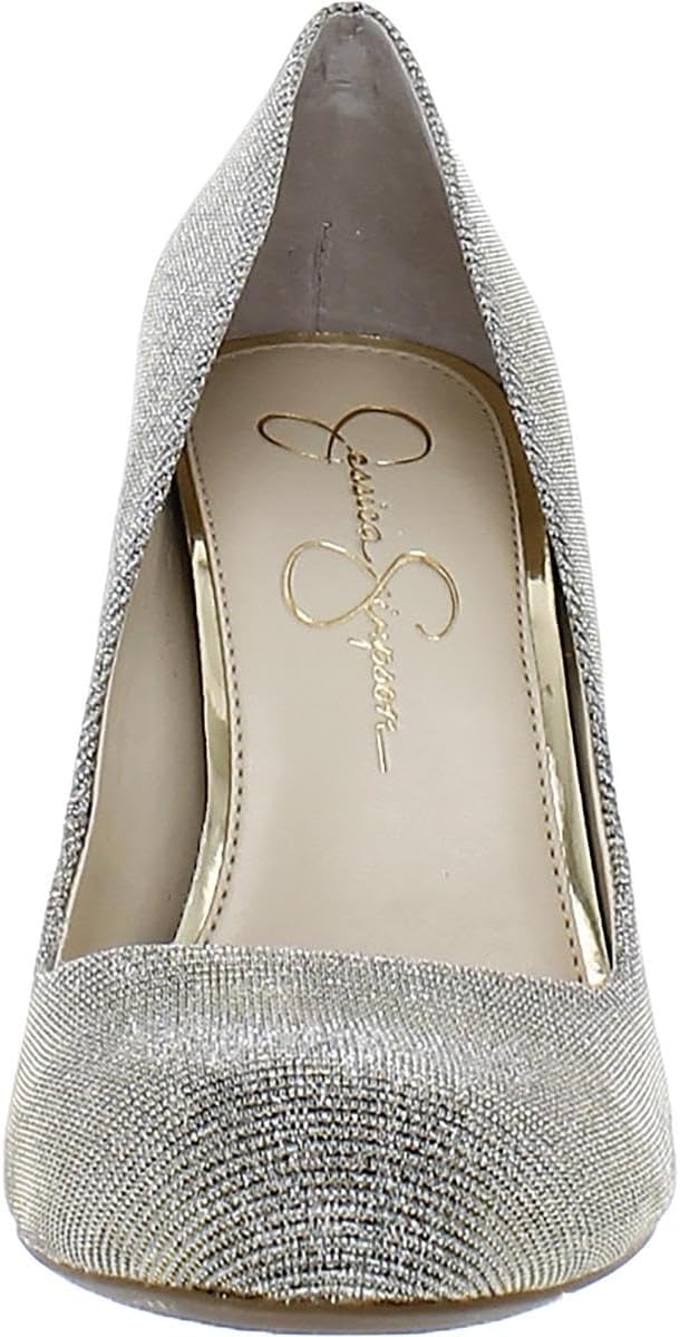 Jessica Simpson Women's Calie Round Toe Classic Heels Pumps Shoes 5 Gold Multi