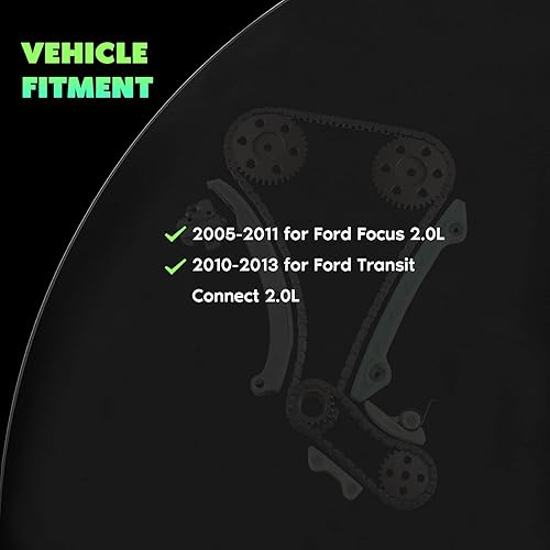 Miniatura 5 de SCITOO 9-0727s Juego de cadena de distribución del motor reemplaza para Ford Focus Transit Connect 2.0L