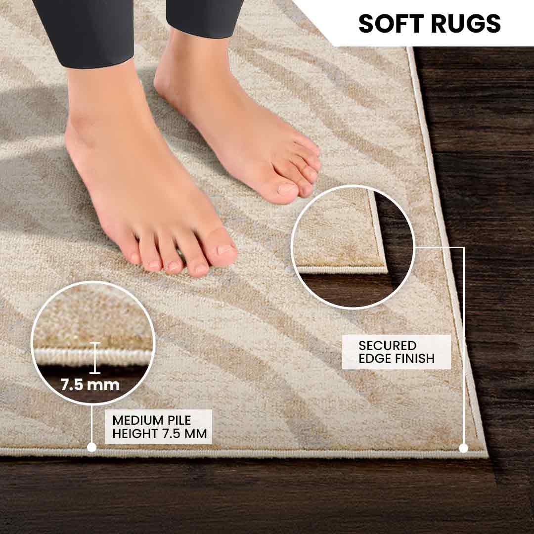 Livabliss Cybele Luanda Alfombra Geométrico, Salón – 160x220 cm, Gris Claro