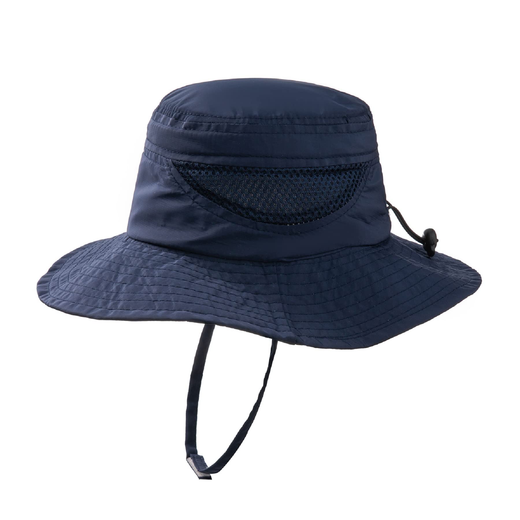 Kids Wide Brim Mesh Sun Hat UPF 50+ Sun Protection Hat Baby Summer Adjustable Beach Play Cap (Navy)