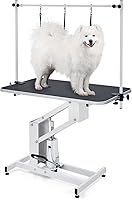 ActiveTrail 43" Hydraulic Dog Grooming Table for Large Dogs - 350 lbs Capacity, Adjustable Height Arm & Noose, Non-Slip PVC Top