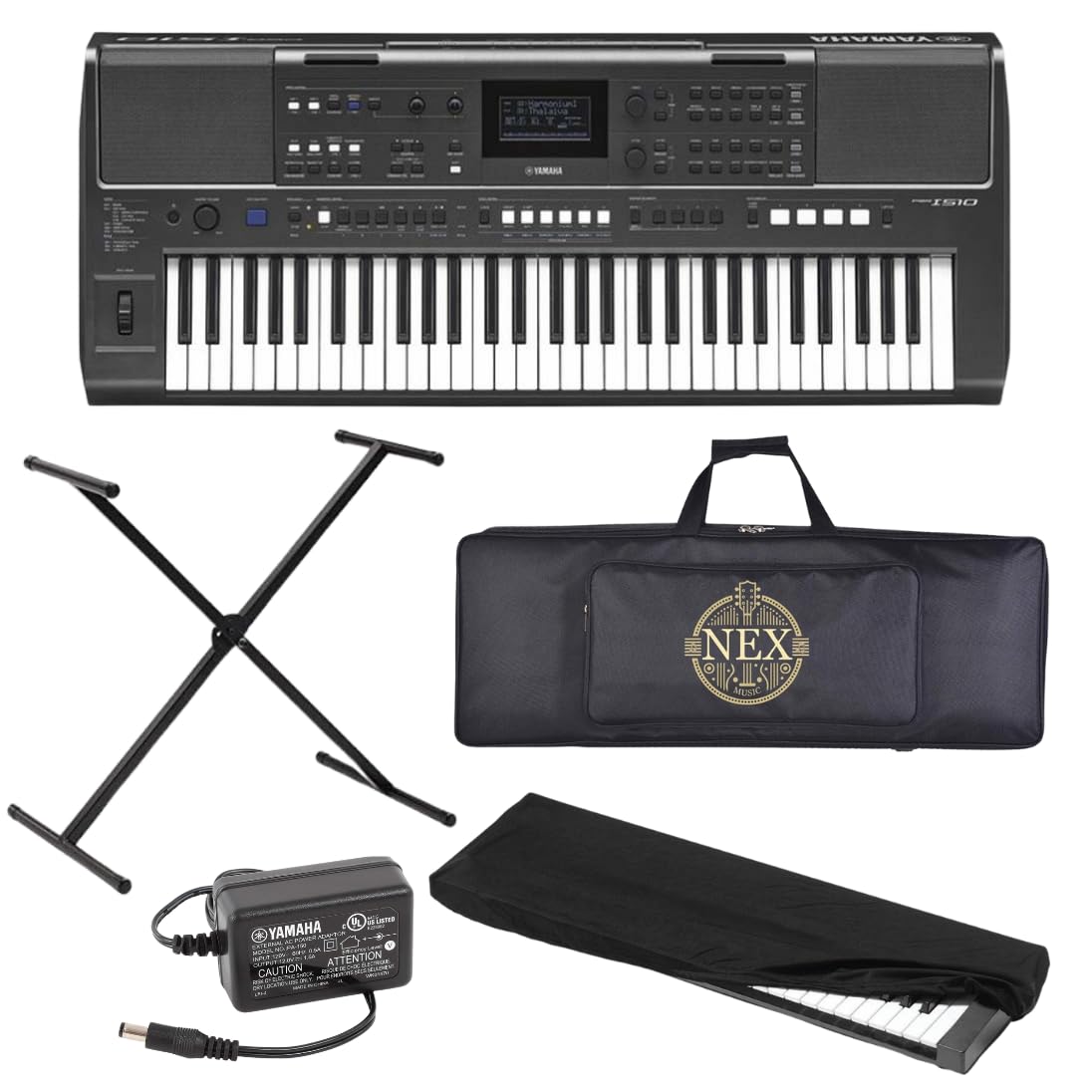 NEX Compatible with Yama-haa PSR-I510 61-Key Portable Keyboard with Stand, Carry Bag, Dust Cover, Power Adapter, Indian and Western Tones, Black-picture-17
