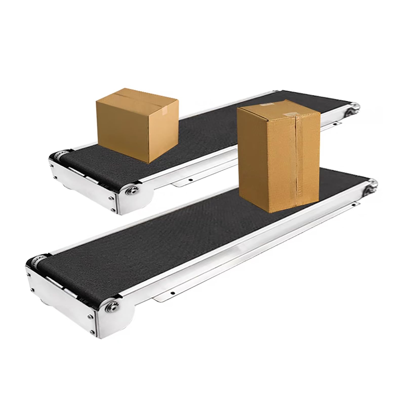 KEhtu 2PCs Desktop Conveyor Belt, 552mmx125mm Vending Machine Track Channel, Load 3.5-5kg (with Adapter and Conversion Joint), Improve Efficiency, Used for Food Processing, Product Packaging, Etc.