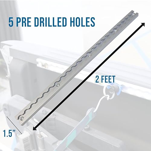 Miniatura 2 de Boxer Paquete de 2 pistas de aluminio en L de 2 pies  Sistema de amarre para remolque, furgonetas, camiones, motocicletas, ATV, UTV  L Track estilo