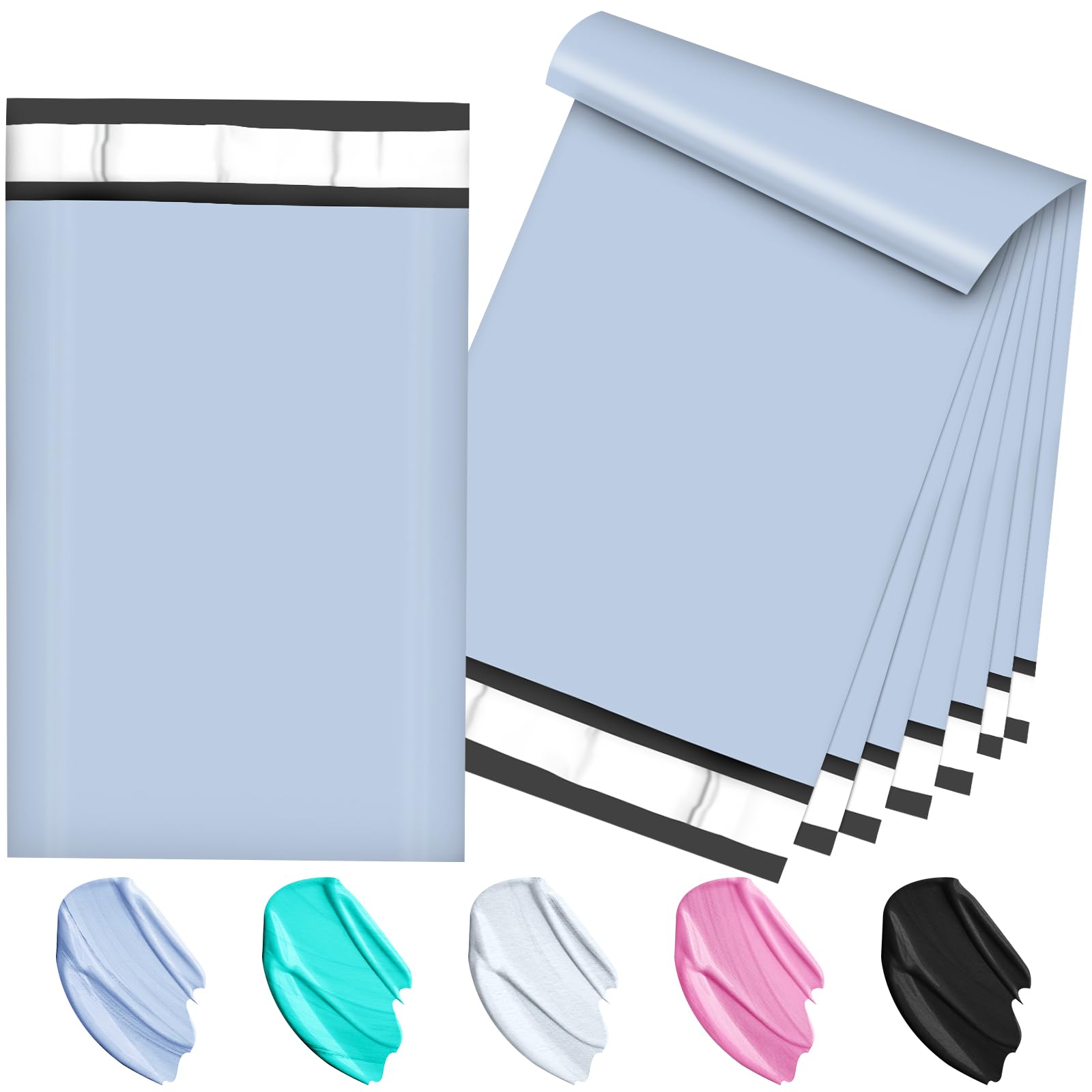 JollyTrip 120PC Poly Mailers 6x9 Inch Light Blue Mailing Envelopes Bags 6x9 Poly Mailers Shipping Bags with Self Adhesive Waterproof and Tear-Proof