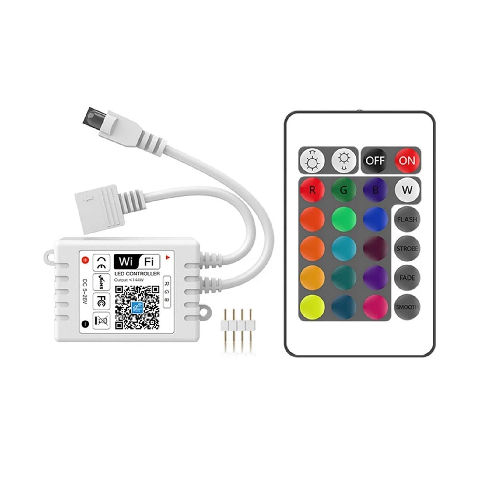 Contrôleur LED 5050 2835 RGB avec télécommande 24 touches pour ajuster l'ambiance - 6