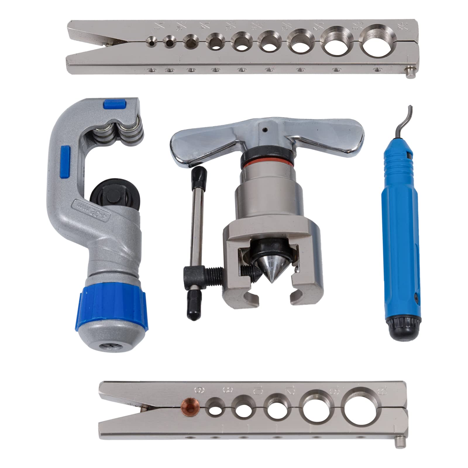 HASKYY Strumento di svasatura 5-19mm 1/8"-3/4" Utensile di svasatura oscillante Aria condizionata R407c R410a con Tagliatubi