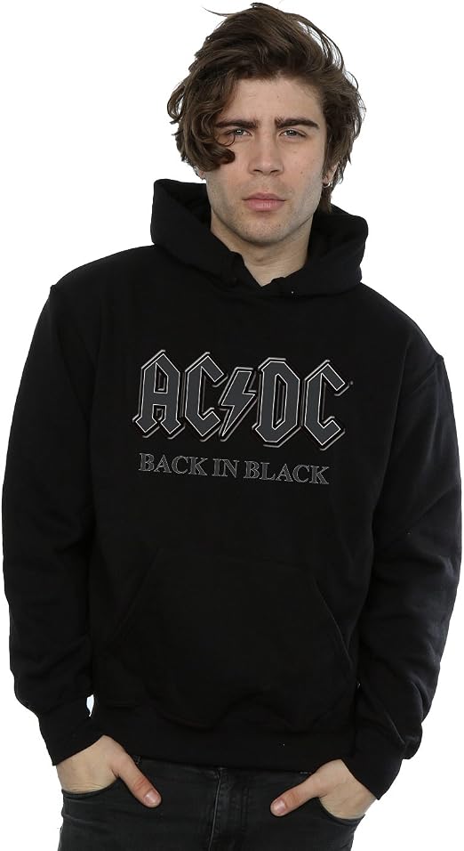 AC/DC - Felpa con Cappuccio - Manica Lunga - Uomo Nero Small : Amazon.it:  Abbigliamento