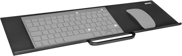 Duronic Keyboard Platform DM0K1 | Drawer for Keyboard and Mouse | Attachment Keyboard Support | Ergonomic Workstation Solution | Adjustable Tray for Monitor Arm Mounts | Easy Assembly | Universal