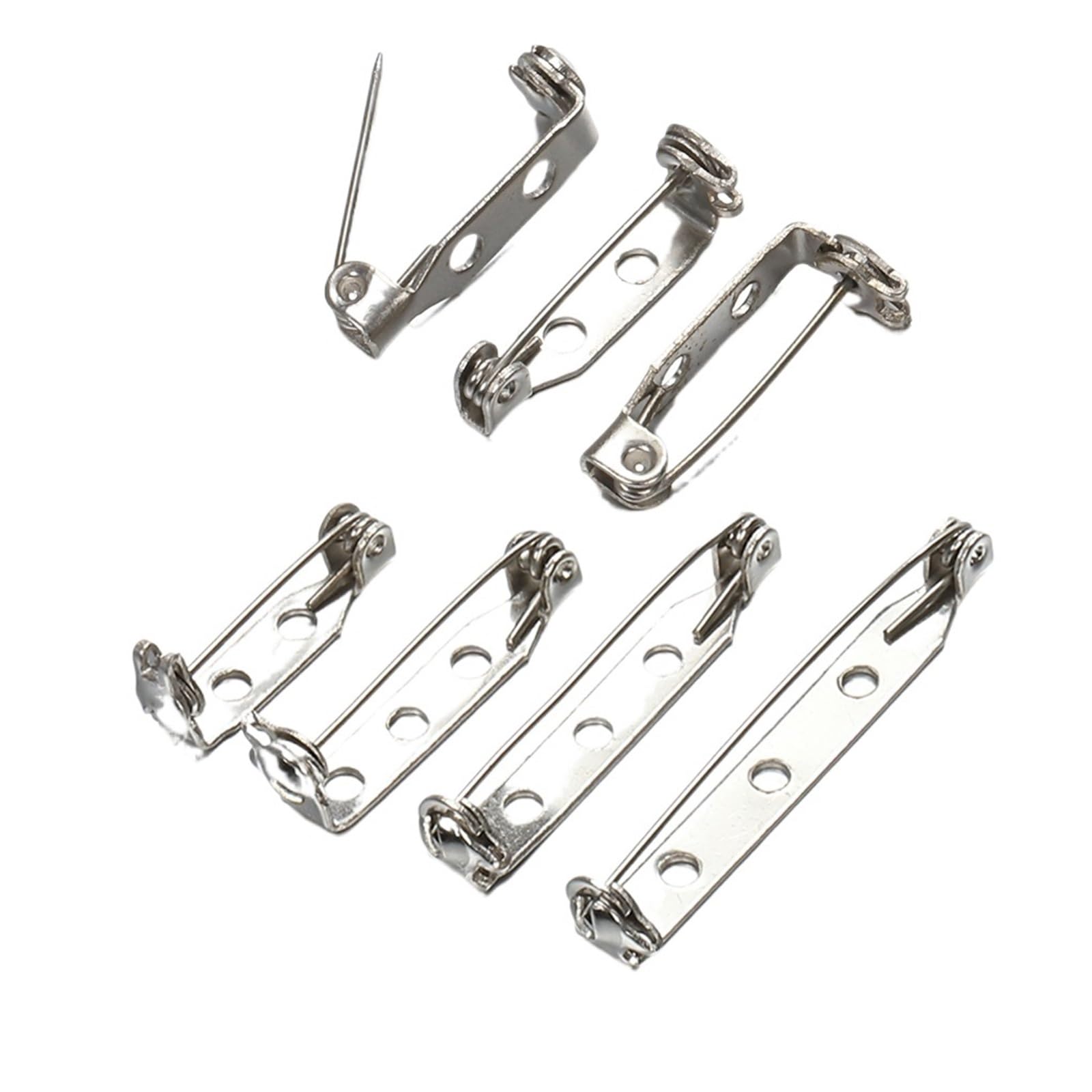 Zapięcia do broszek, 50Pcs Metal Brooch Lock Catch Holder for Jewelry Making DIY(25 mm)