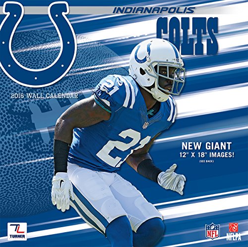 Turner Indianapolis Colts 2016 Team Wall Calendar, September 2015 - December 2016, 12 x 12