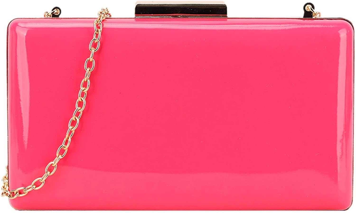Girly HandBags Womens Patent Hard Case Clutch Bag