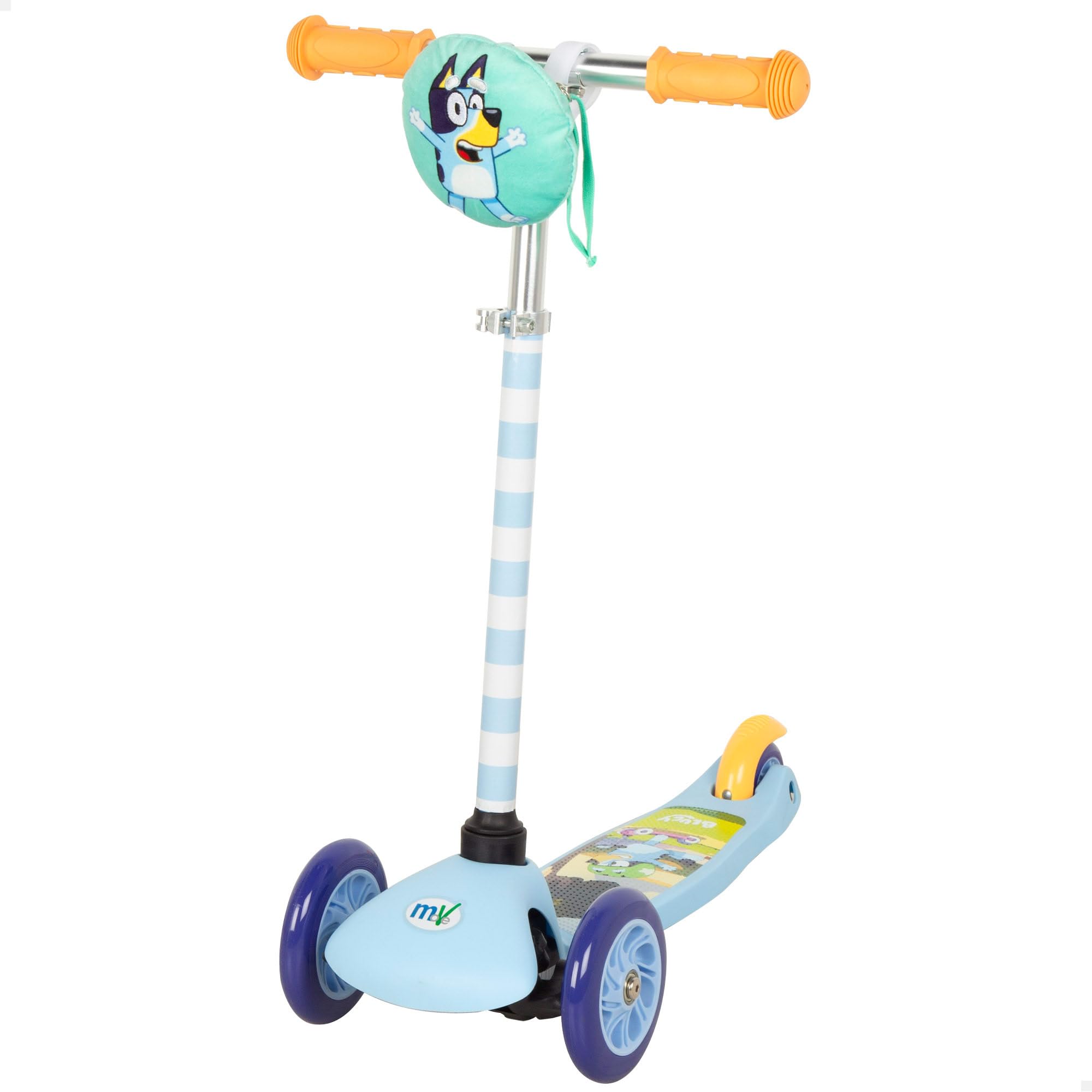 Disney Bluey Patinete Infantil 3 Ruedas, Licencia Oficial, Estructura metálica, Plataforma Antideslizante Decorada con Bluey y Bingo, Actividades de Exterior, Juegos para niños +3 años (77737)