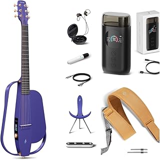 NEXG 2 Acoustic-Electric Guitar Carbon Fiber Travel Smart Audio Guitar Kit & Enya Smart Automatic Guitar Tuner & enya Magnetic Strap
