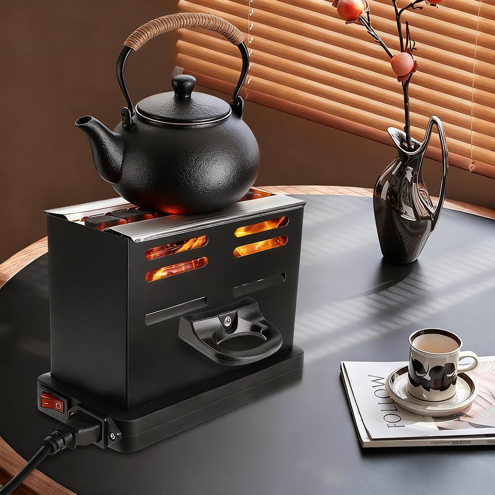RANJIMA Accendino elettrico a carbone, 800 Watt, tostapane con pinza | Piccolo accenditore per barbecue, mini forno a carbone, accessorio elettrico per barbecue a carbone, accessorio per barbecue
