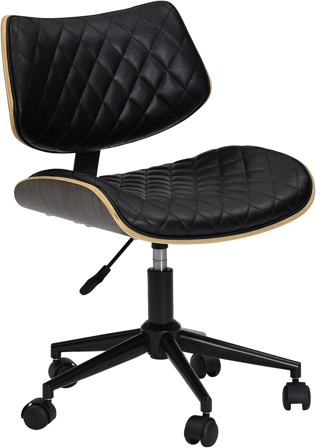 タマリビング(Tamaliving) ホームチェア デニーロ ブラック/ブラック デスクチェア パソコンチェア 学習チェア キャスタ