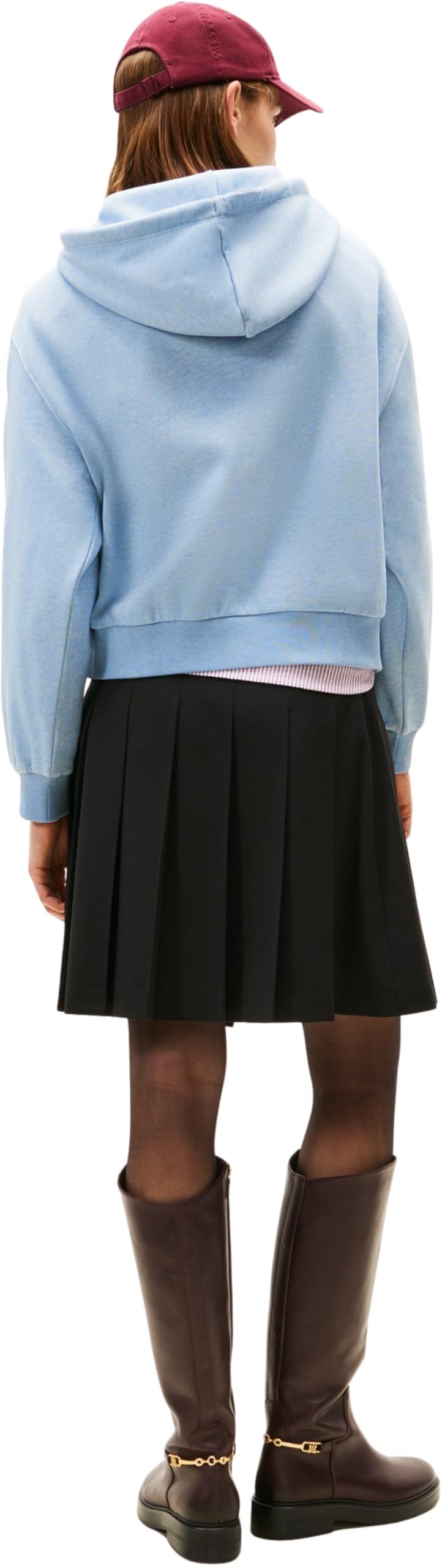 Tommy Hilfiger Donna Felpa Classic Script Fleece con Cappuccio