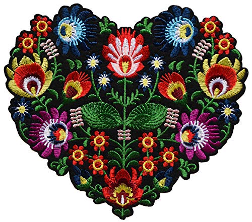 topt rasta Grand ecusson Coeur Fleur Rose Hippie 70 Paix Love Amour thermocollant 20,5x18,5cm patche Badge