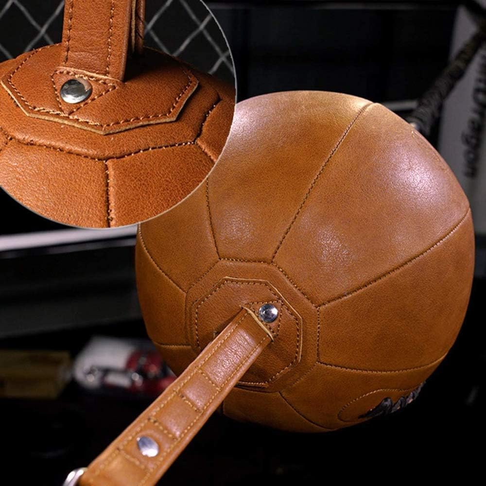 Universal Speed Training Ball Double-End Bags, Real Cowhide Leather Speed Ball for Crossfit, Gym & Home Fitness Cardio Exercise