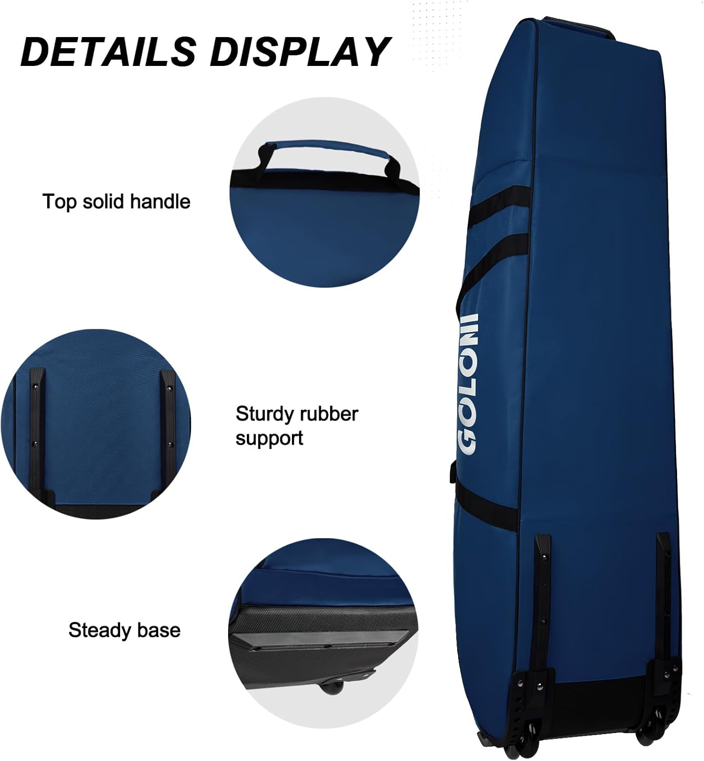 Goloni Golf Travel Bag with Wheels, Airline Approved Golf Club Travel Bag, Carry-On Golf Travel Case