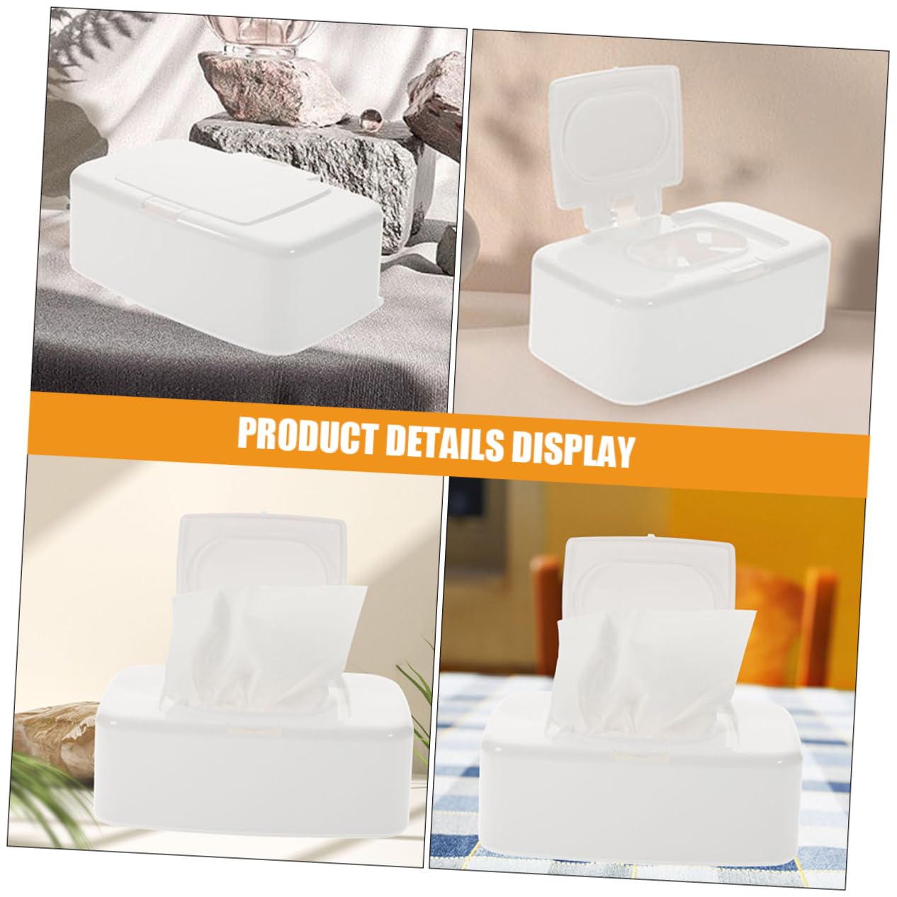 MAGICLULU 4 Sätze Kiste Abwischen Aufbewahrungsdose Storage Boxes Feuchttücher Spender Aufbewahrungskorb Caakg Feuchttücher Für Kleinkinder Wischbehälter Nachfüllbar Pp Weiß 3 Stück * 4