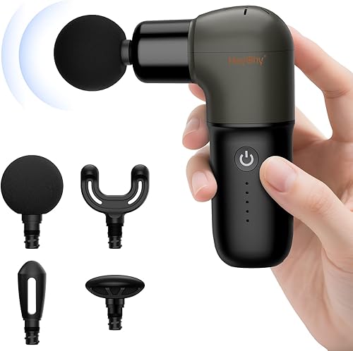 Super Mini pistola de masaje, masajeador muscular de percusión de tejidos profundos, pistola de masaje compacta de viaje deportivo, pistola