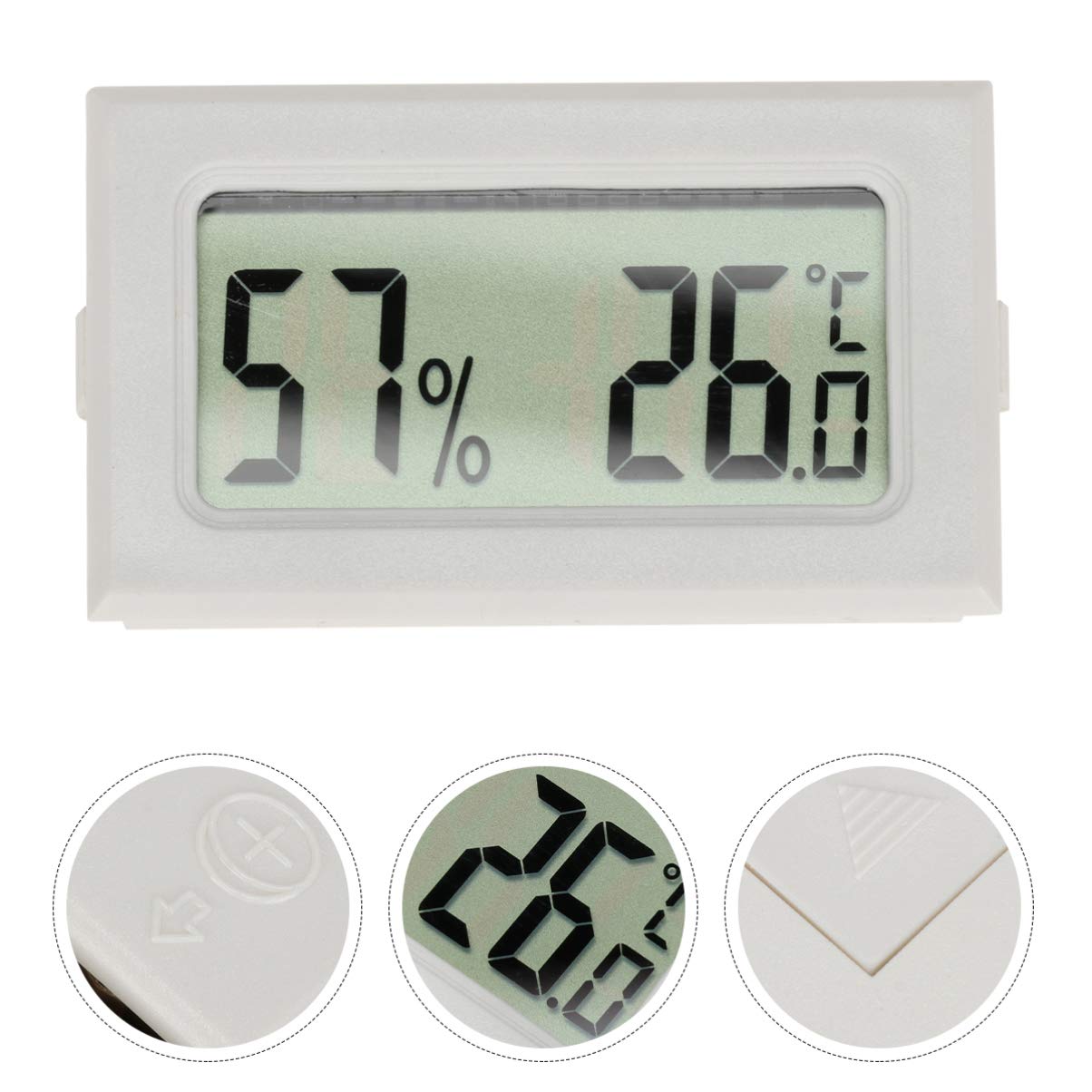 Sosoport 10pezzi Termometro e Igrometro Digitale Wireless Mini per Interni Ed Esterni Misuratore di Temperatura e umidità con Aggiornamento Ogni Secondi Pratico e Leggero per Ambienti di