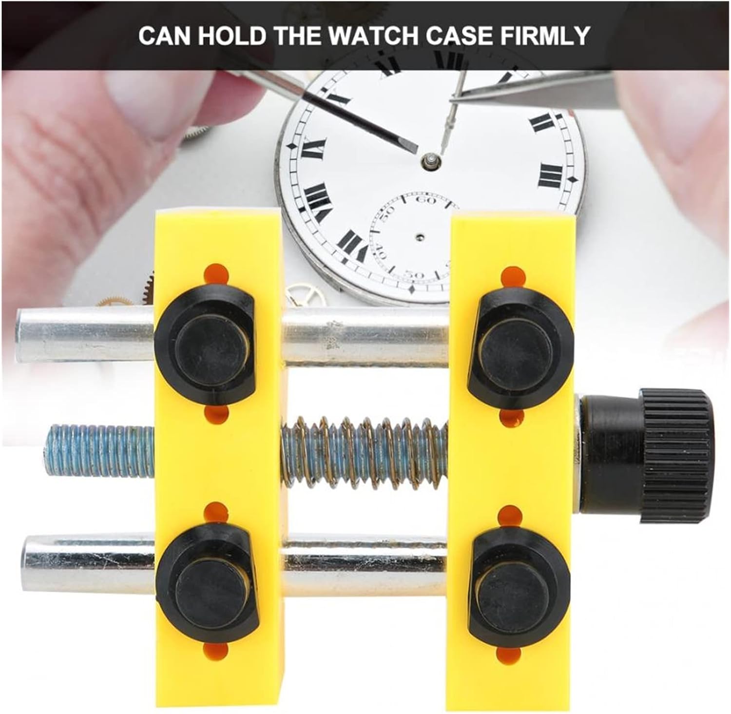 Professional Yellow Watch Case Opener Tool - Essential Watch Repair Accessory for Watchmakers, Durable Watch Parts Kit for Watch Shops and Enthusiasts