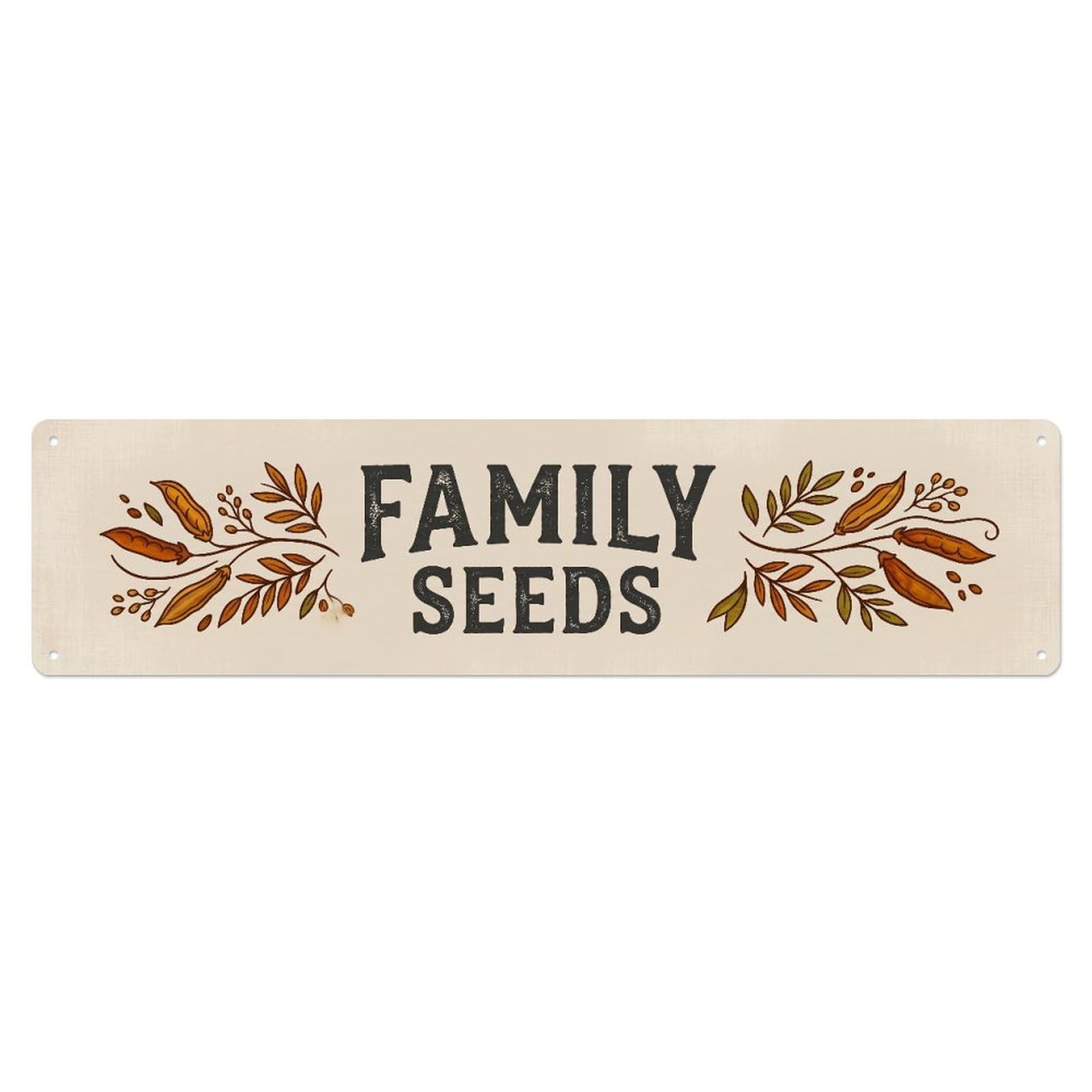 Family Seeds Future Growth Metal Tin Skinny Sign Plaque Wall Decor for Cafe, Club Bar, Office, Home Garden Metal Poster 4x16Inch