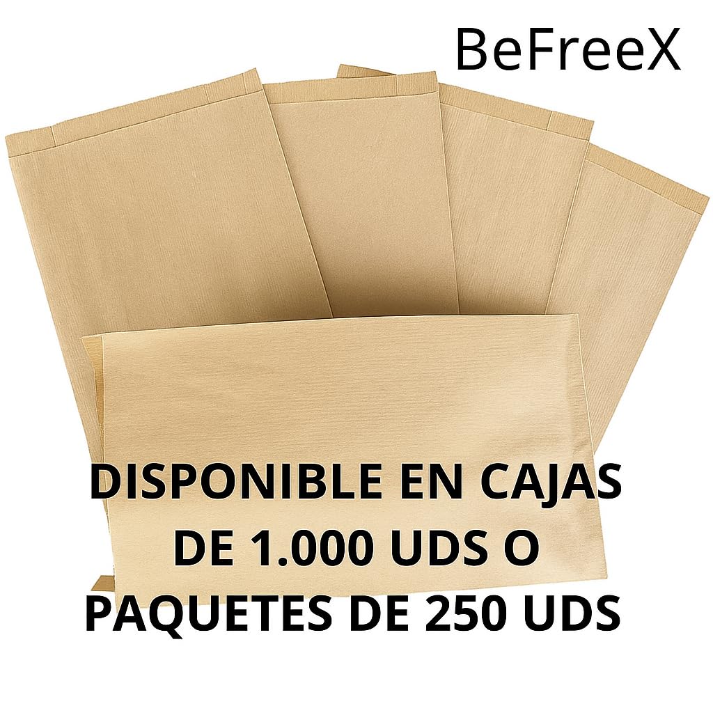 Bolsas de Papel Kraft 10×5×27 cm sin Asas – Caja 1000 Unidades – Ecológicas, Resistentes y Apta para Alimentos – Pan, Bocadillos, Chuches y Regalos – Fabricado en Europa