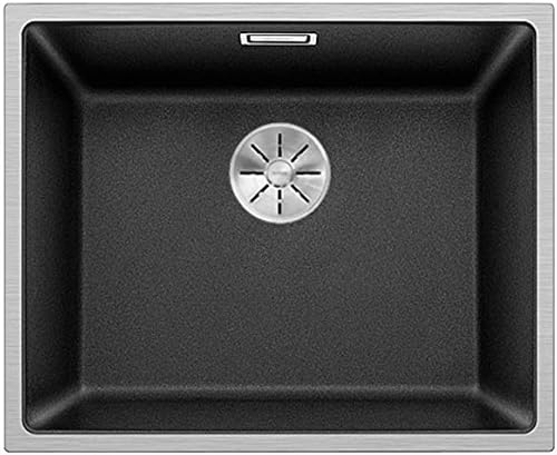 Blanco 524108 Subline If Silgranit PuraDur - Marco de acero con residuos emergentes, color gris oscuro