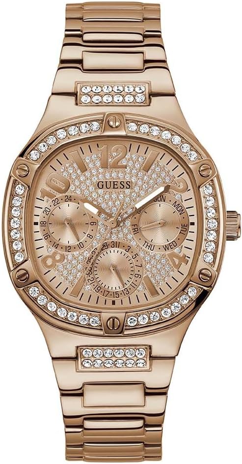 GUESS Ladies 40mm Watch - Silver Tone Strap Silver Dial Silver Tone Case