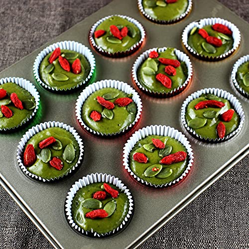 Mini Foil Cupcake Liners Baking Cups Muffin Paper Red, 300 Pack #TOP4