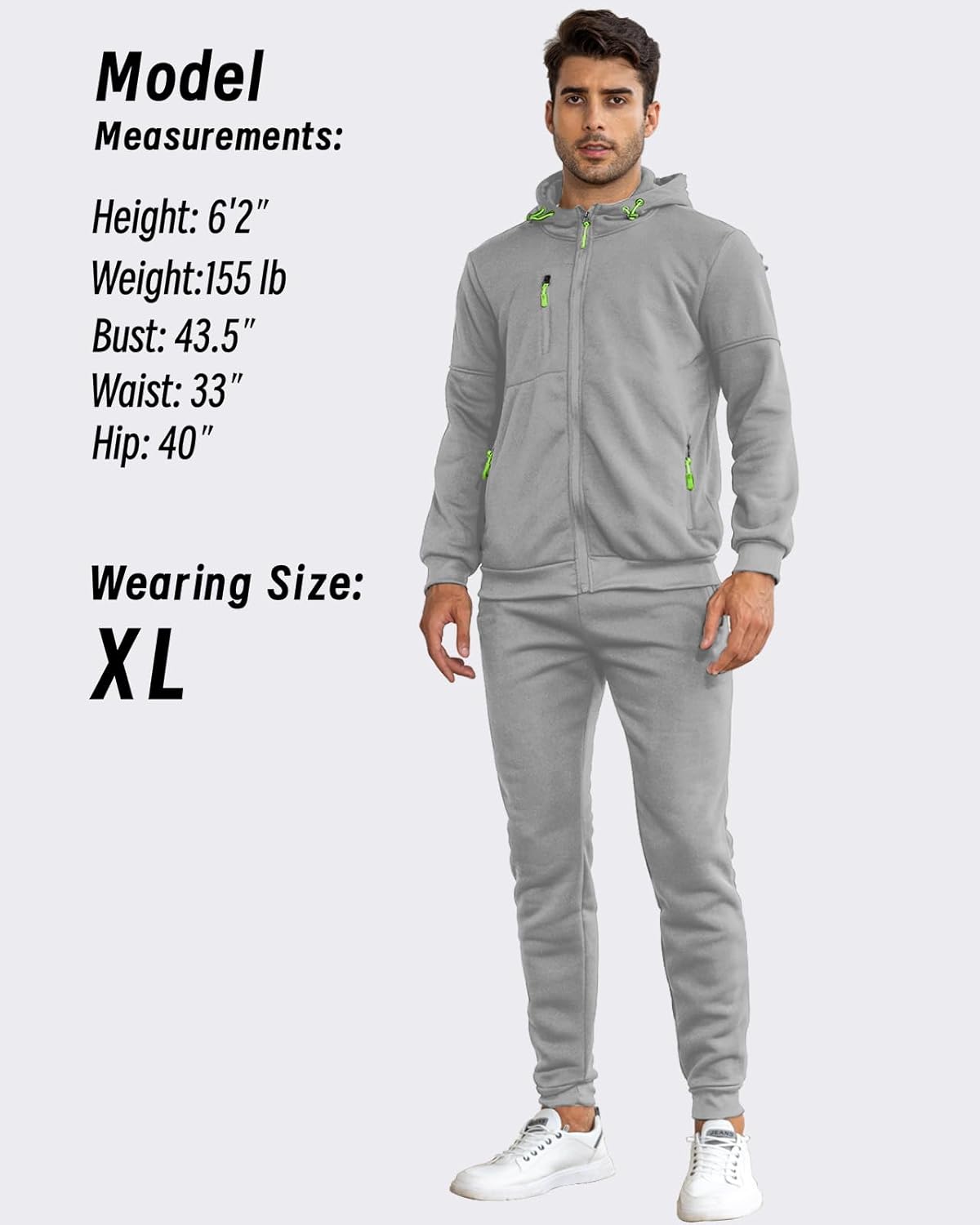 Hakjay Sweatsuits for Men 2 Piece Hoodie Men's Jogging Tracksuit Set Casual Athletic Long Sleeve Outfit Pullover Suit Set - Image 2