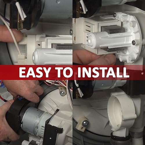 Miniatura 7 de Seentech - Conjunto de bomba de drenaje A00126401 - Compatible con lavavajillas Frigi-daire. Reemplaza el número de pieza: 154736201, 5304492415,