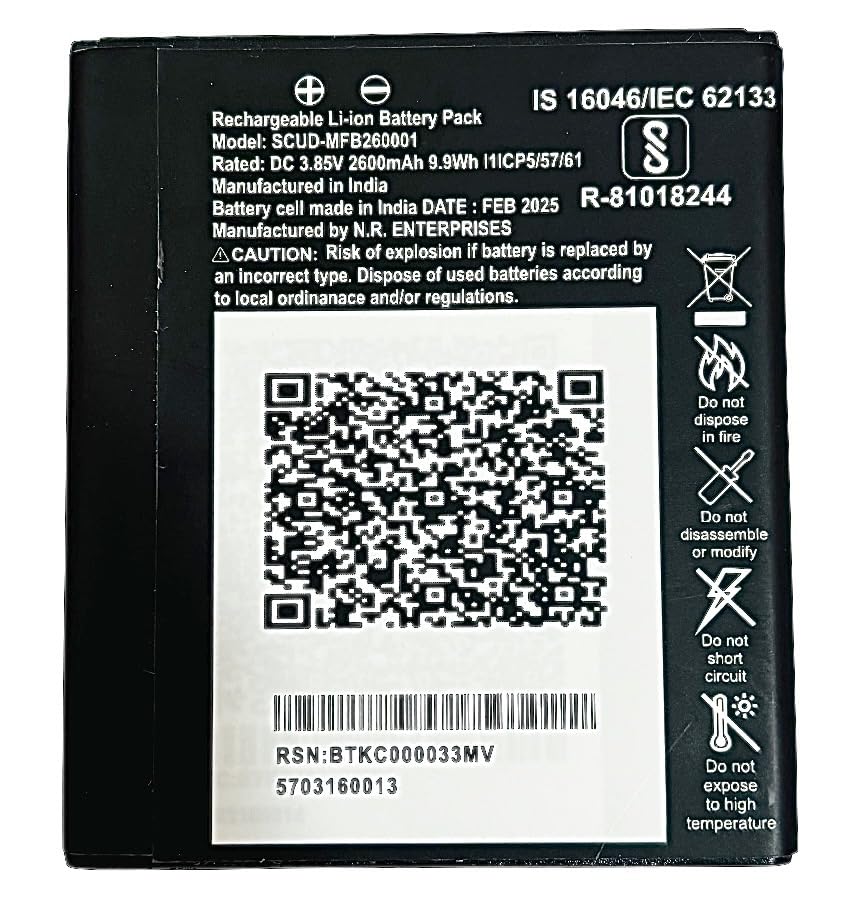 UFB Original SCUD-MFB260001 Battery for Relaince Jio 4G Router JioFi 3 (JMR540, JMR541 & JMR 520) | JioFI 4 (JMR1140)-UFB-C(2600mAh)-image-2