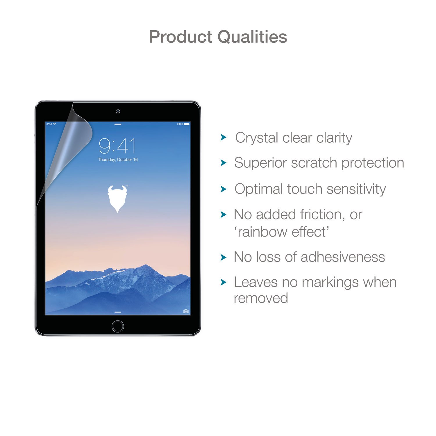 MediaDevil Protection Écran pour iPad 2018/2017, iPad Pro 9.7