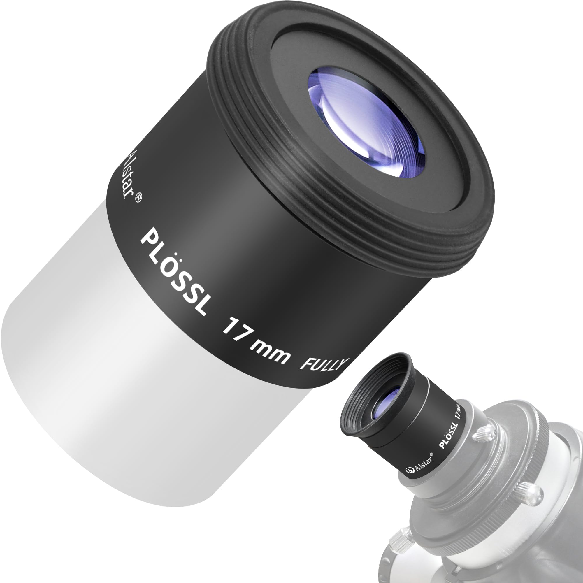 Alstar 1.25 Inch Plossl Telescope Eyepiece - 17mm Fully Multicoated Optical Lens for 1.25inch Astronomic Telescope and Astronomy Filters - 4 Element