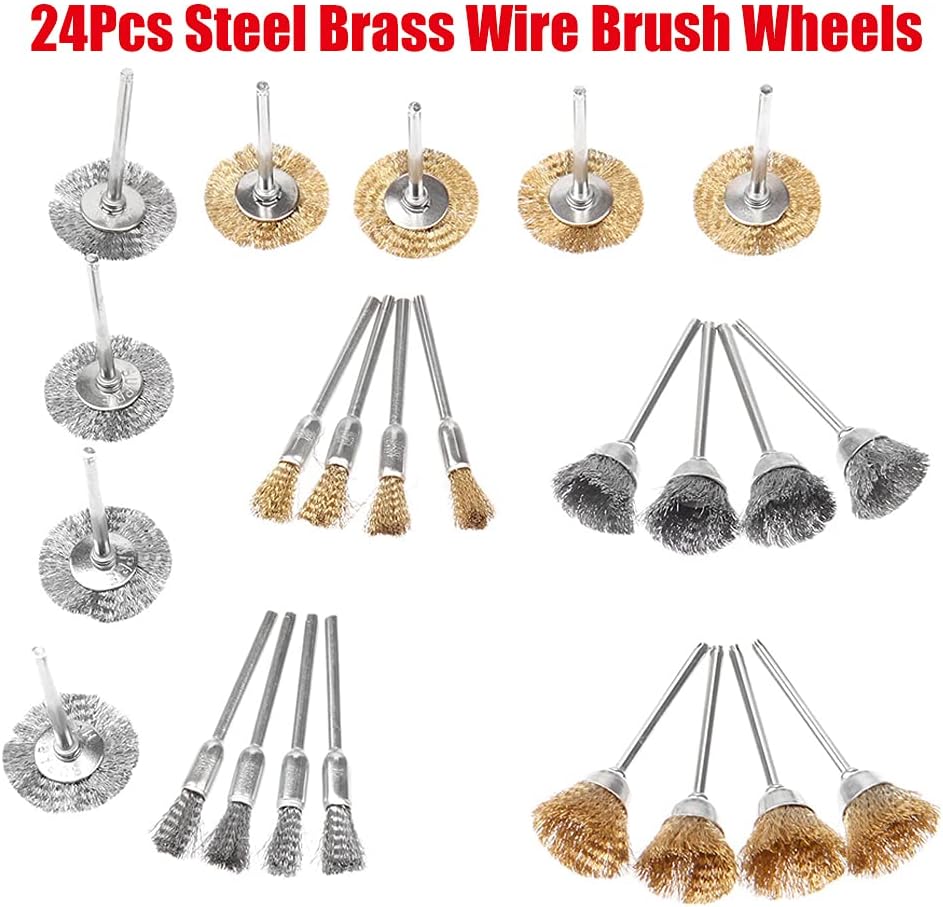 Polishing Buffing Wheel Set, Shank for Rotary Tool Accessories,Mini Brush Polishing Kit for Watch and Jewelry