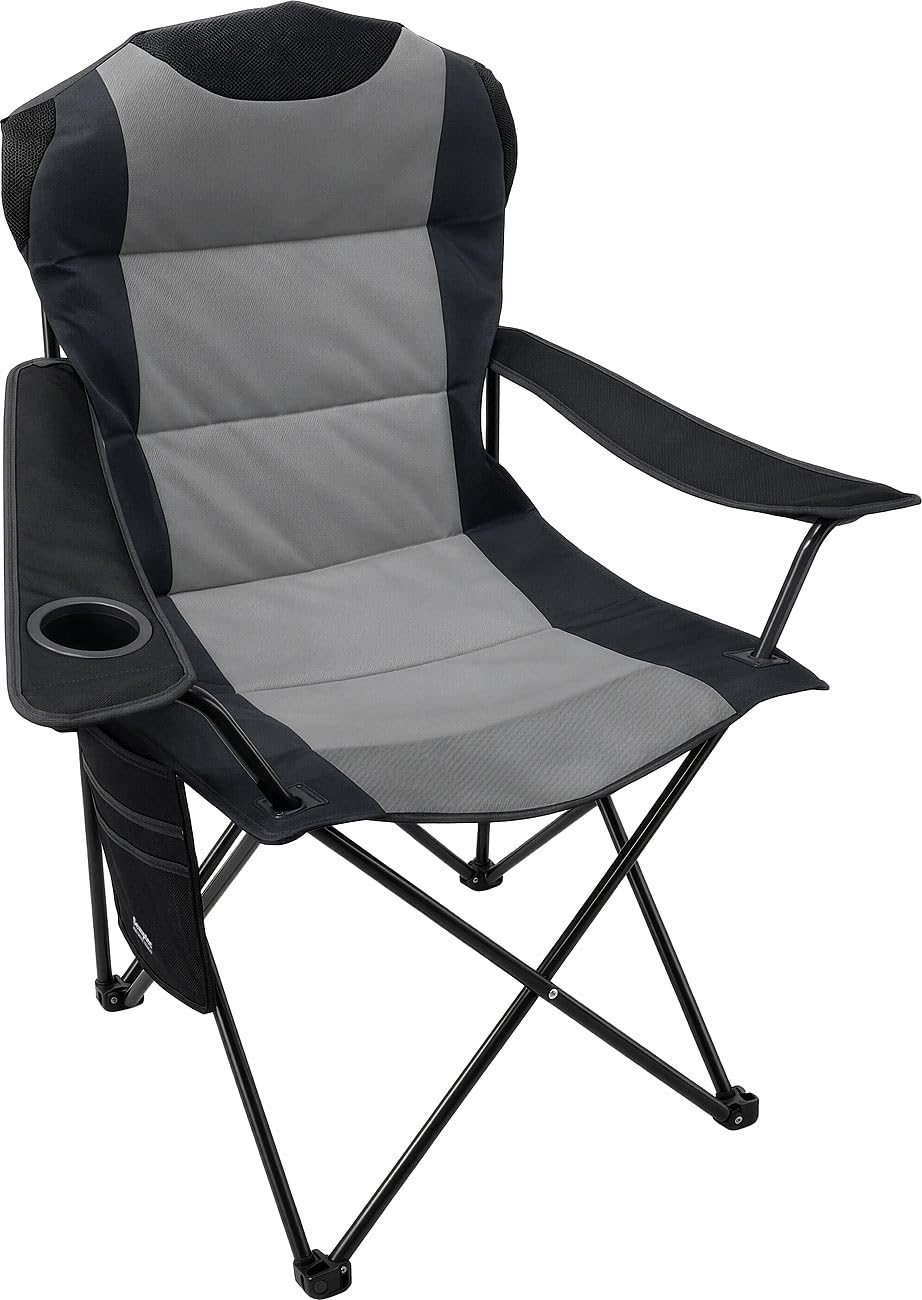 Semptec Urban Survival Technology Stuhl: Faltbarer Campingstuhl mit Arm- und Rückenlehne, bis 150 kg belastbar (Campingstuhl mit Seitentasche, mit Armlehne)