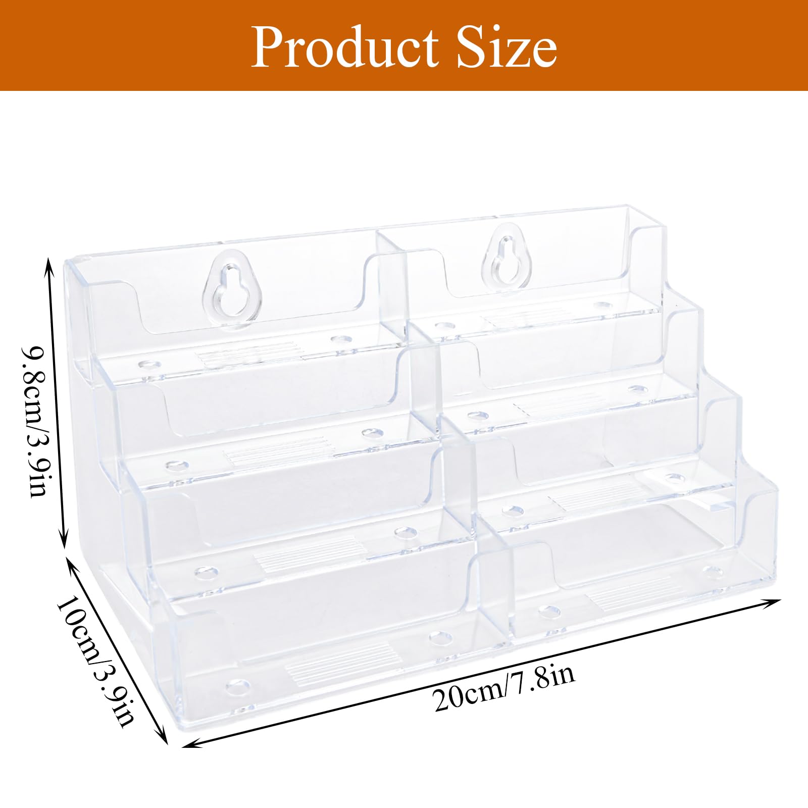 Porta Biglietti Da Visita Da Tavolo Anruyi 4PCS E Scrivania Porta Biglietti Da Visita In Acrilico Trasparente In Acrilico, Adatto Per L'Ufficio, D'Affari Con La Dimensioni 10.3*4.5*4.5 Cm Portariviste Da Parete