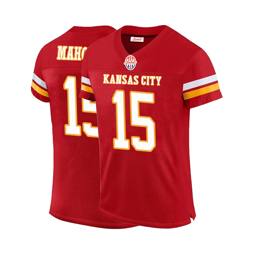 UNIPEACHMens/Youth Kansas City red Football Stitched Jerseys