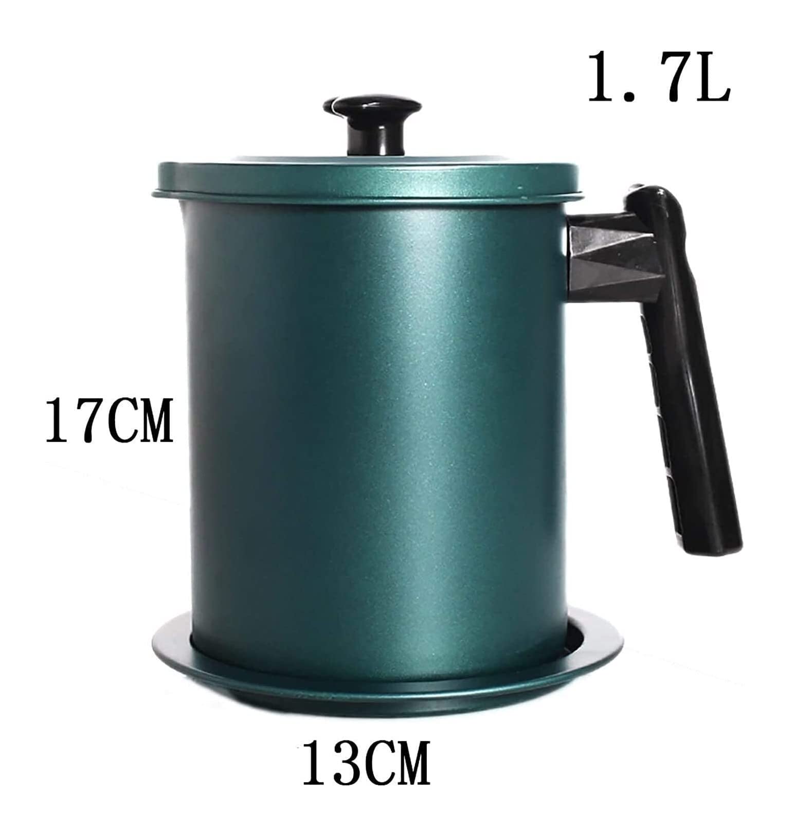 Dispensador de aceite y vinagre de 1,7 L, olla de almacenamiento de cocina a prueba de polvo, contenedor de grasa para aceite y vinagre, perfecto para cocinar y aderezos de ensalada, boquilla fácil de