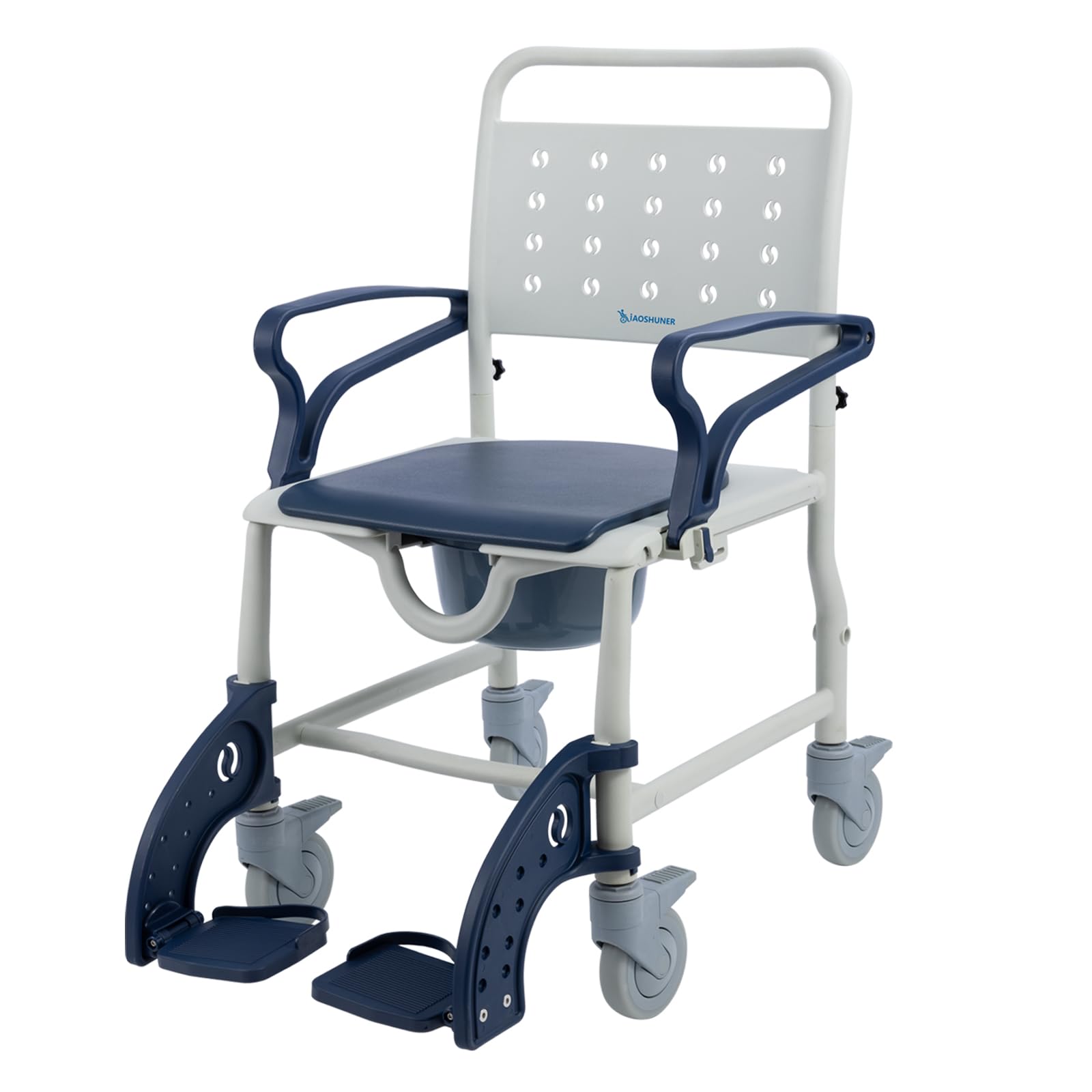 4-in-1 Rolling Shower Chair & Commode -1 4-in-1 Rolling Shower Chair & Commode -1