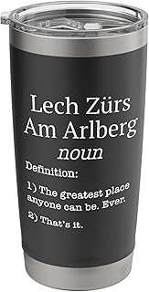 Lech Zürs Am Arlberg Souvenir / Funny Fake Definition! Stainless Steel Insulated Tumbler