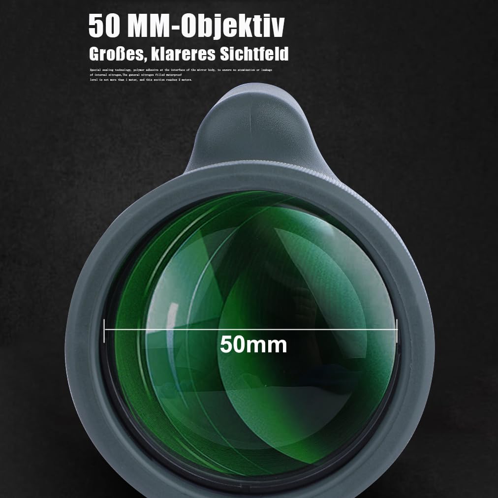 Telescopio de aumento 10-30X50 con ocular grande portátil con gran aumento, calidad de imagen de alta resolución Función de visión nocturna en condiciones de poca luz con prisma BAK4 y lente FMC
