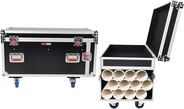 Gator Cases G-TOUR Microphone Stand Transport Flight Case; Holds 12 Mic Stands GTOUR-MICSTAND-12
