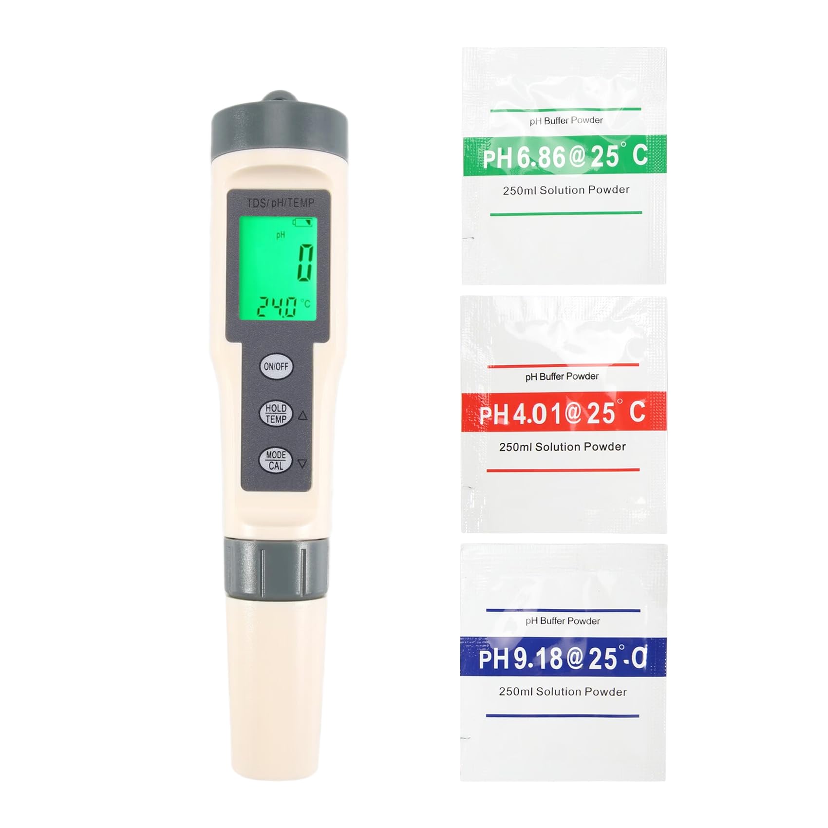 Aisuoka Digital PH Meter for Water, TDS/PH/Temp Meter, Water Tester for Drinking Water, Swimming Pool, Hydroponics