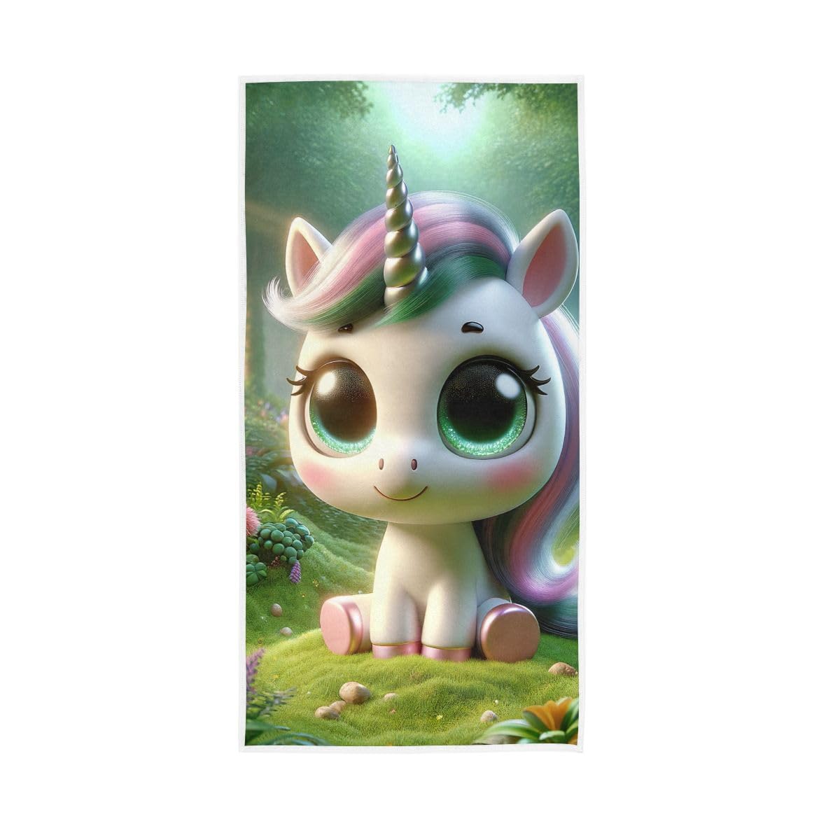 HUYGD Cute Unicorn Bath Hand Towels for Bathroom, Hand Towel for Bathroom, Shower, Hotel, Spa 15 x 30 Inches