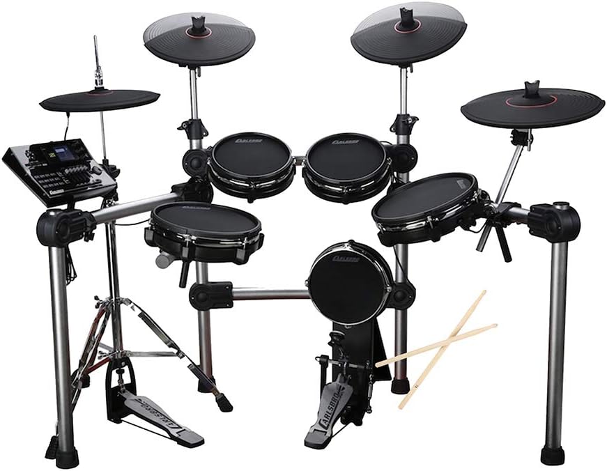 CSD600 9-Piece Mesh Head Electronic Drum Kit - Digital Mesh Drum Kit with Realistic Mesh Heads, Dual-Zone Cymbals, 408 Sounds, Bluetooth Connectivity - Includes 50 Lessons